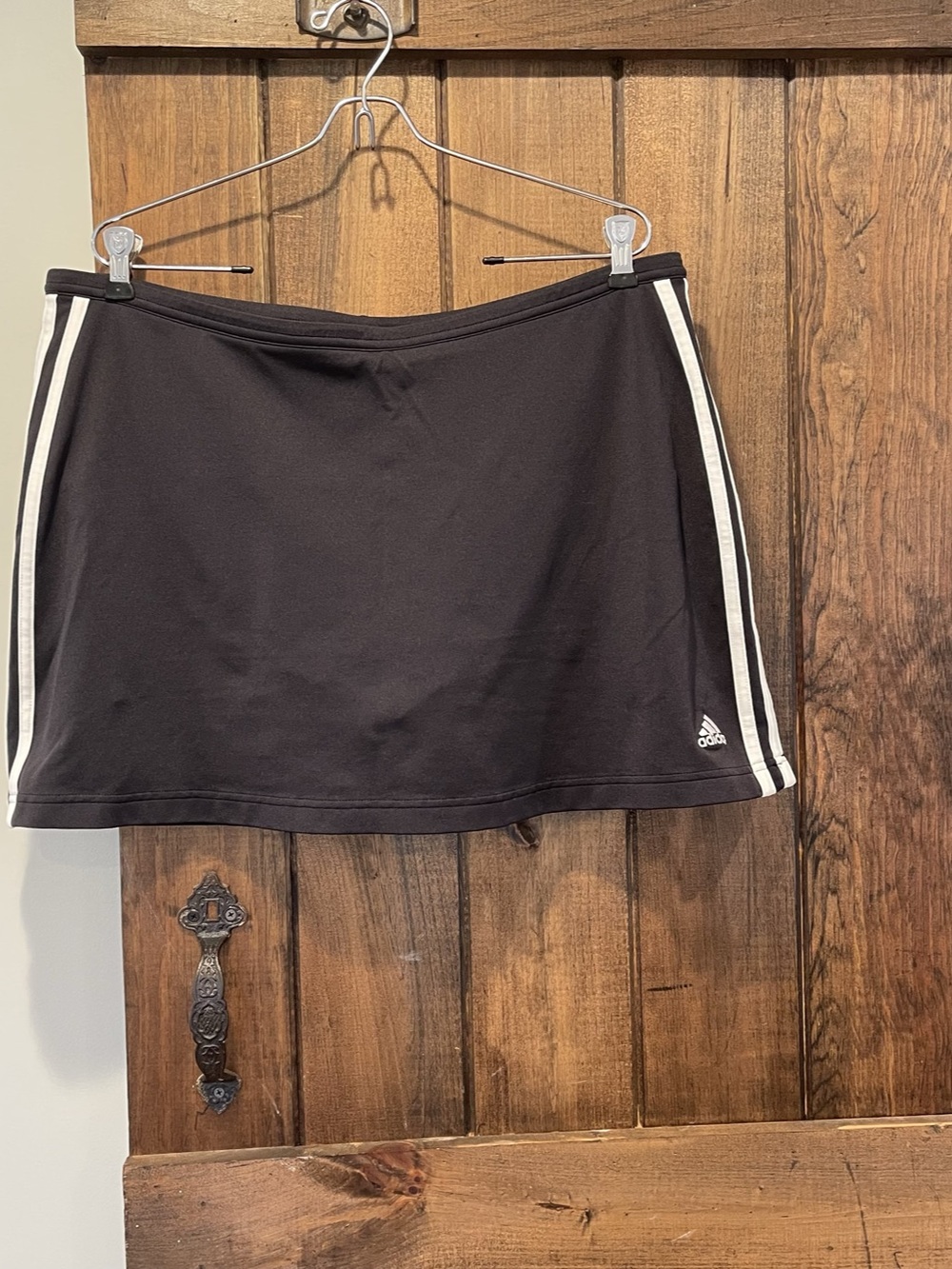 Adidas Black & White Three Stripe Skort Skirt XL Pickleball Tennis Golf Sporty